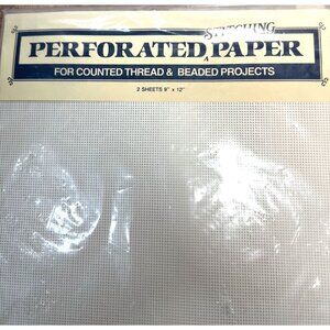 Perforated Paper For Counted Thread & Beaded Projects 9"x12" 14 Stitches/Inch 2
